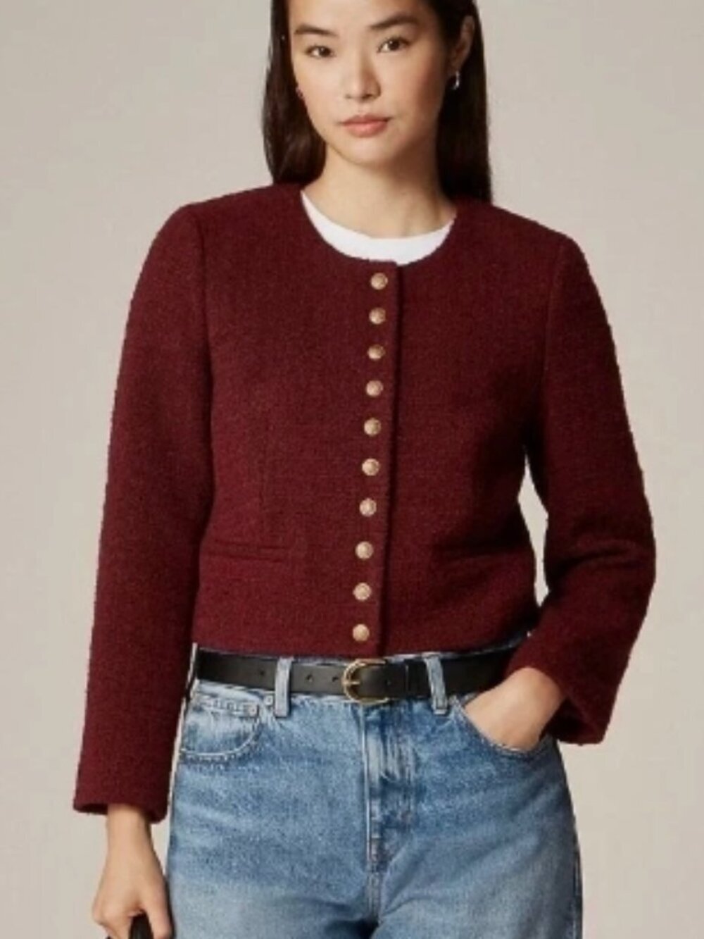 BRAND NEW J.Crew Bridgette Lady Jacket in Tweed – Wilshire Red – Size 6 – NWT